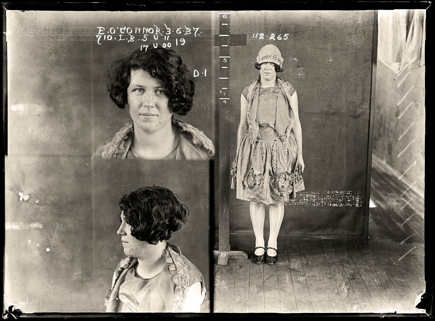 Eileen May O'Connor, criminal record number 710LB, 3 June 1927. State Reformatory for Women, Long Bay, NSW 