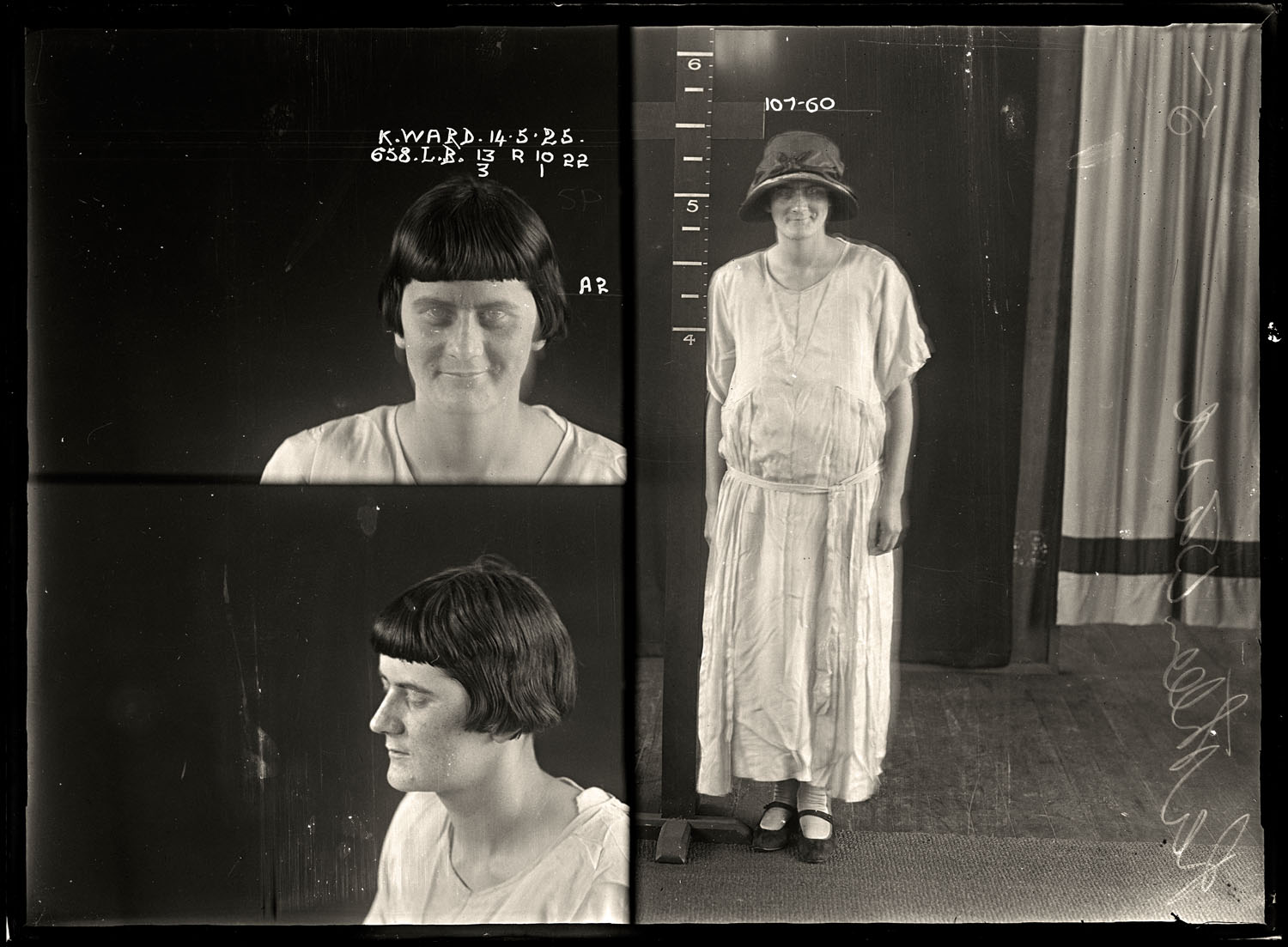 Kathleen Ward, criminal record number 658LB, 14 May 1925. State Reformatory for Women, Long Bay.