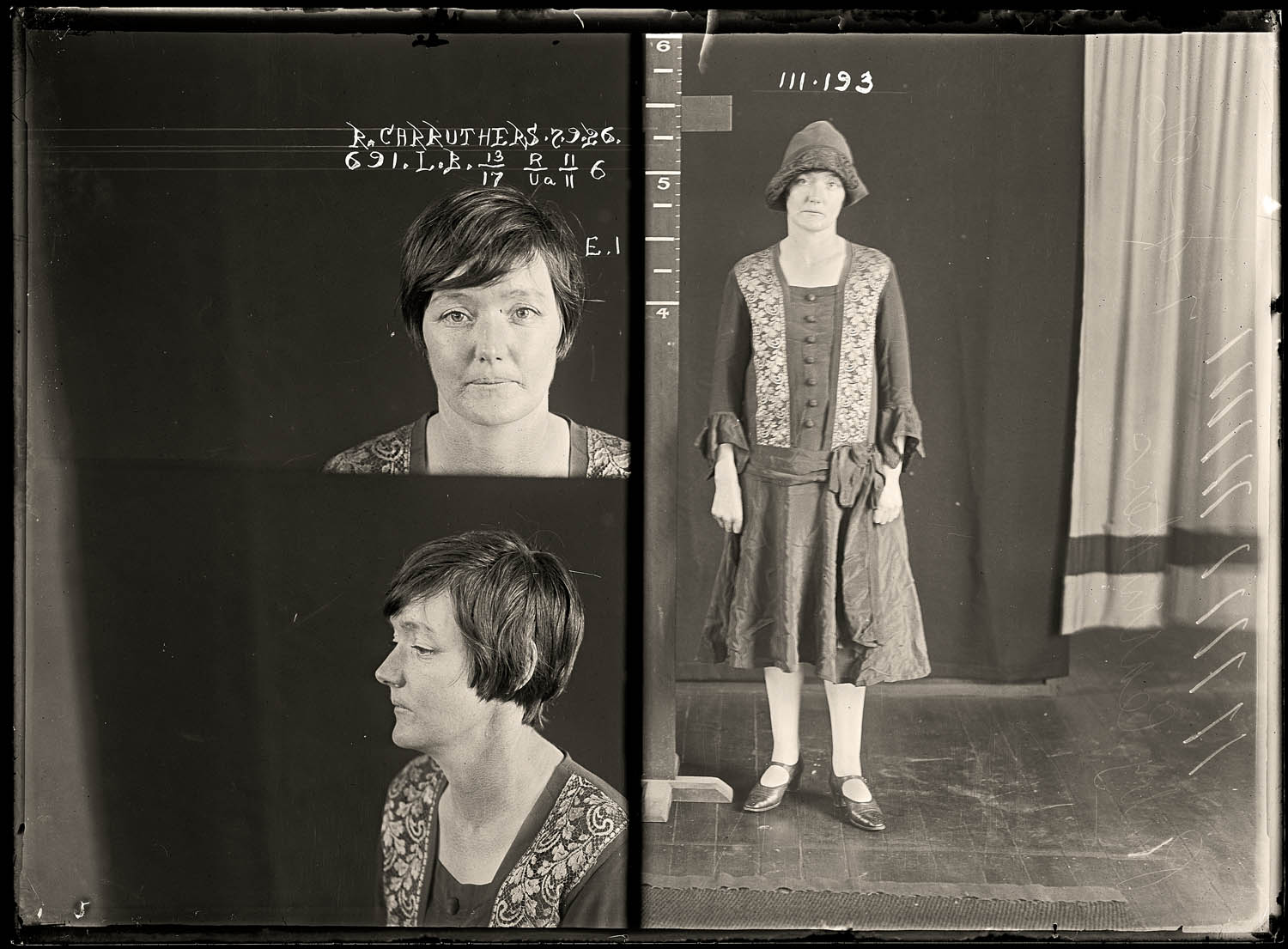 Ruth Carruthers, criminal record number 691LB, 7 September 1926. State Reformatory for Women, Long Bay, NSW 