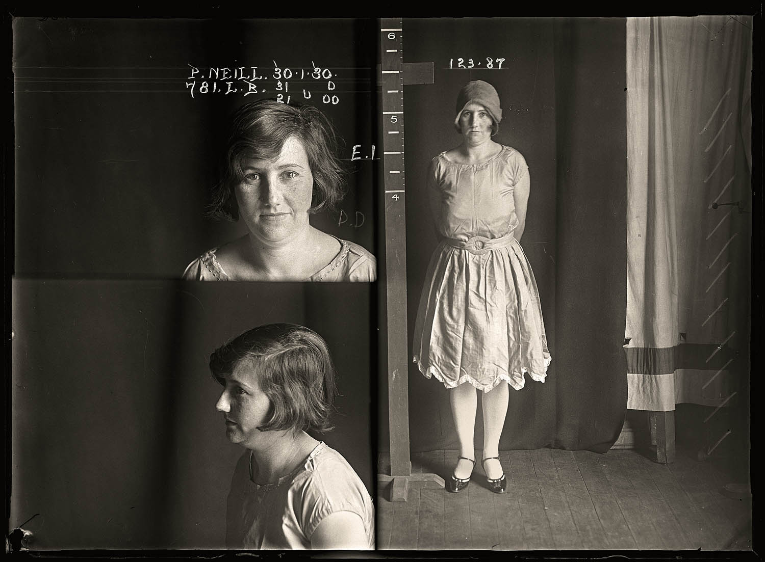 Patsy Neill, criminal record number 781LB, 30 January 1930. State Reformatory for Women, Long Bay, NSW 