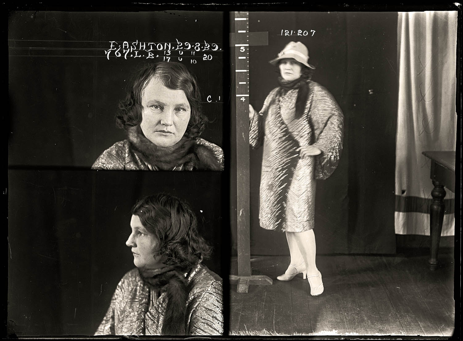 Edith Florence Ashton, criminal record number 767LB, 29 August 1929. State Reformatory for Women, Long Bay, NSW 