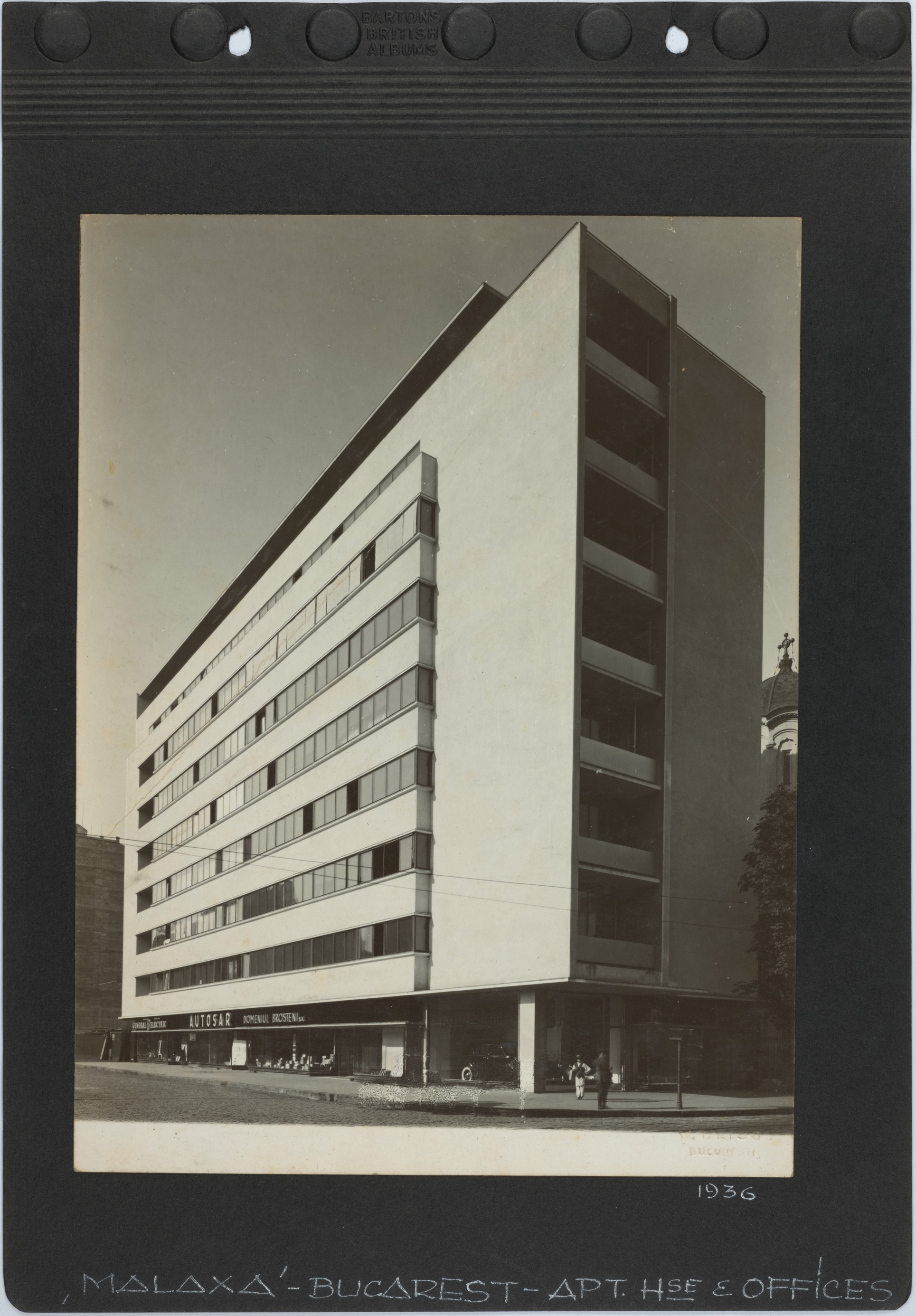 'Malaxa' - Bucarest - Apt. Hse & offices 1936. W. Weiss (photograph)